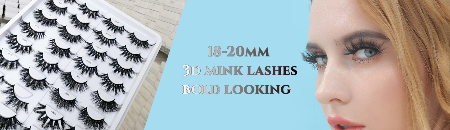 18-20mm 3d mink eyelashes wholesale