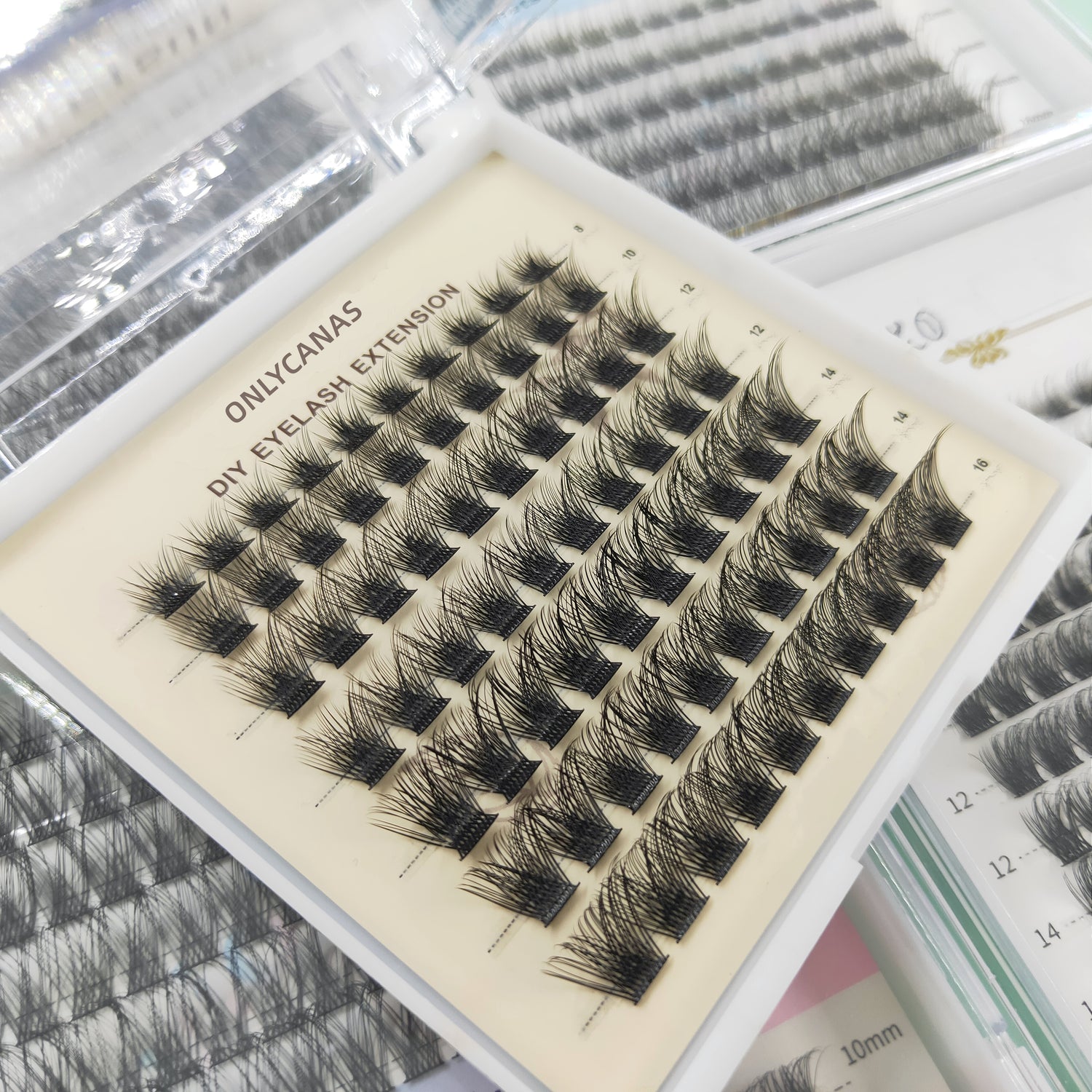 Wholesale Cluster False Eyelashes Tray Diy Eyelash Clusters