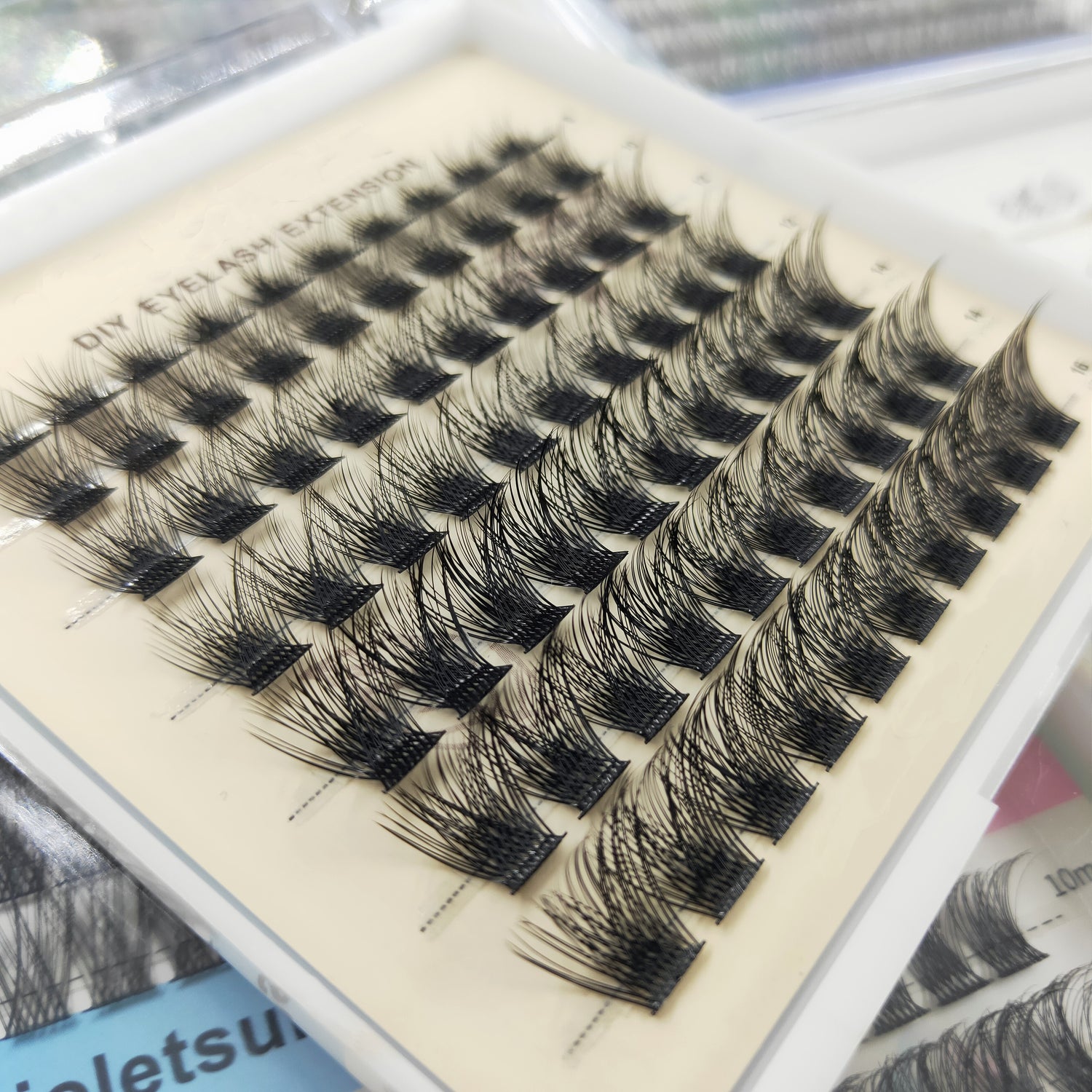 Wholesale Cluster False Eyelashes Tray Diy Eyelash Clusters