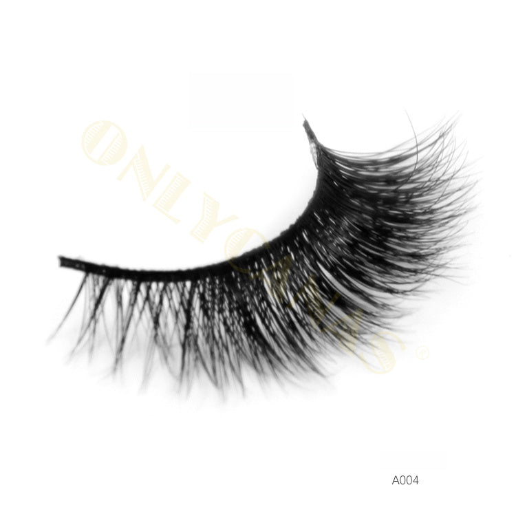 3D Effect Bionic Fiber Black Cotton Faux Mink Eyelashes