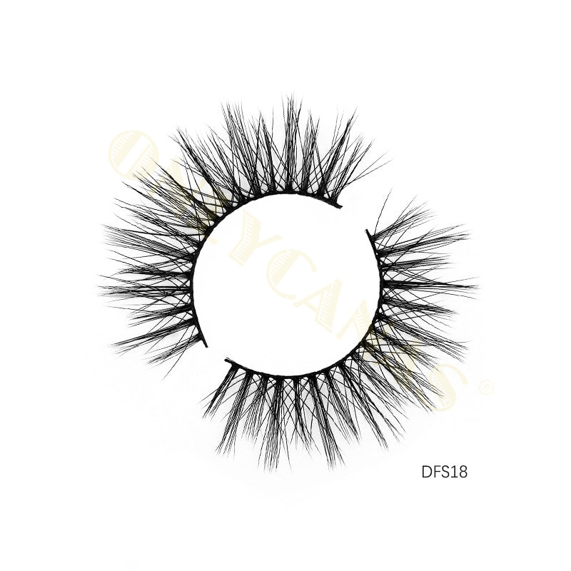 Natural Long Black Faux Mink Eyelashes Soft