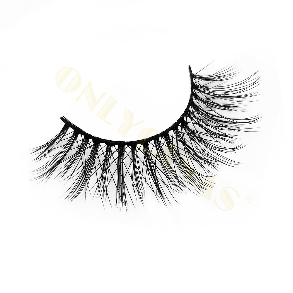 Natural Long Black Faux Mink Eyelashes Soft