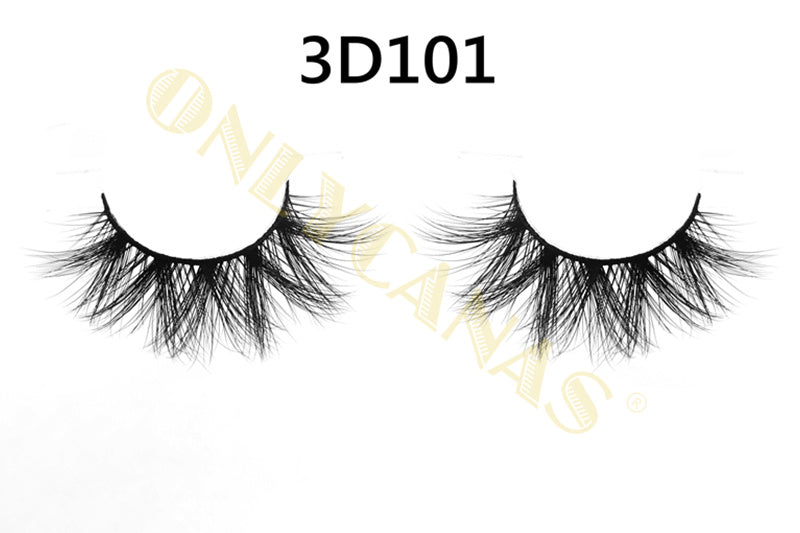 100% Real fluffy 3d Siberian Mink Eyelashes