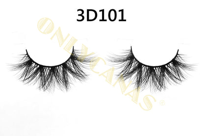 100% Real fluffy 3d Siberian Mink Eyelashes