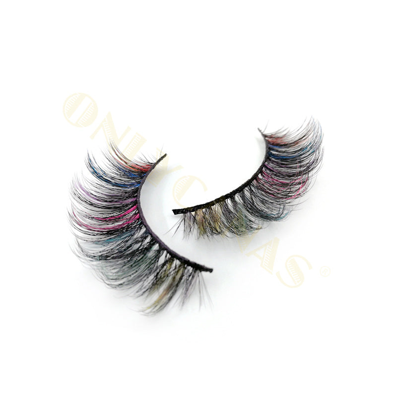 Fluffy Realistic Rainbow Mink Eyelashes