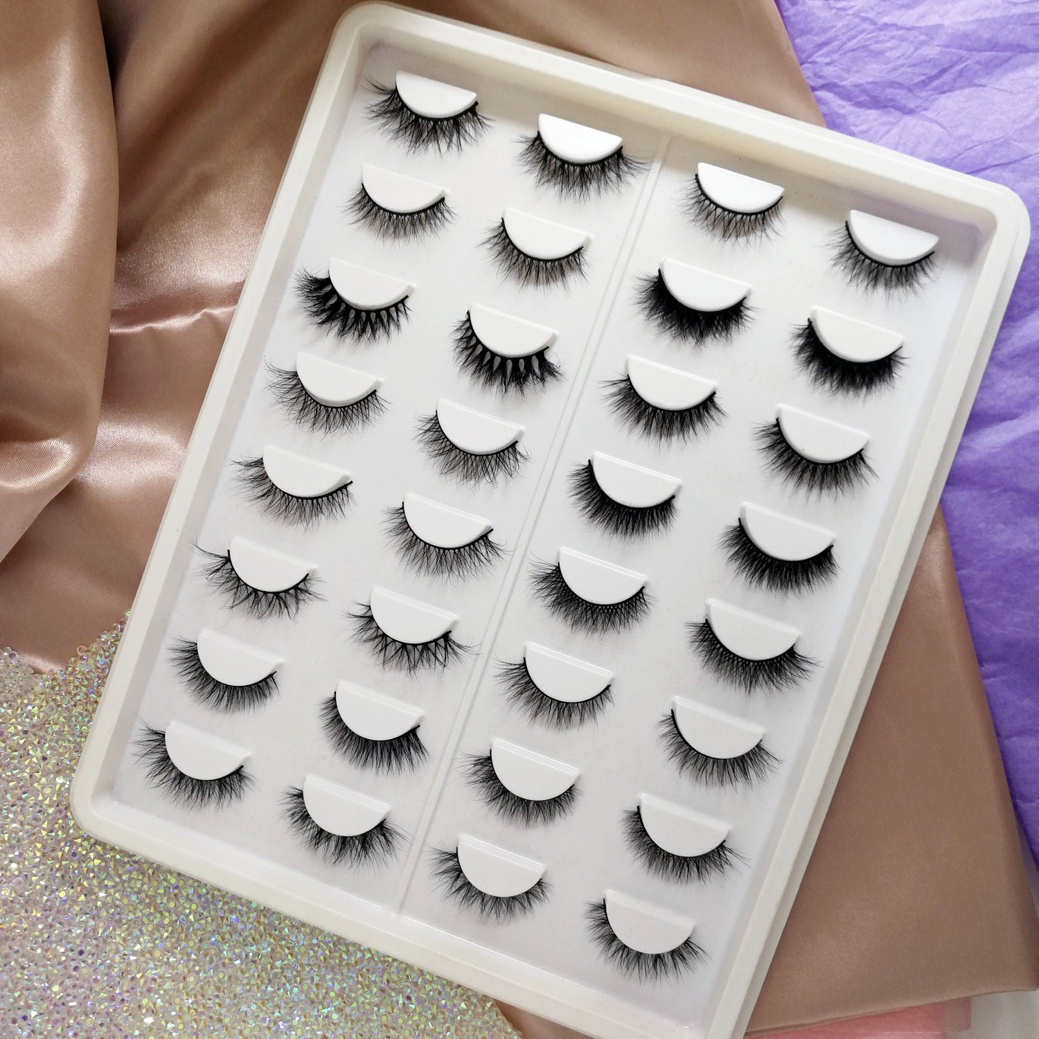 Promotion Price16 Pairs Of Short Mink Eyelashes Set