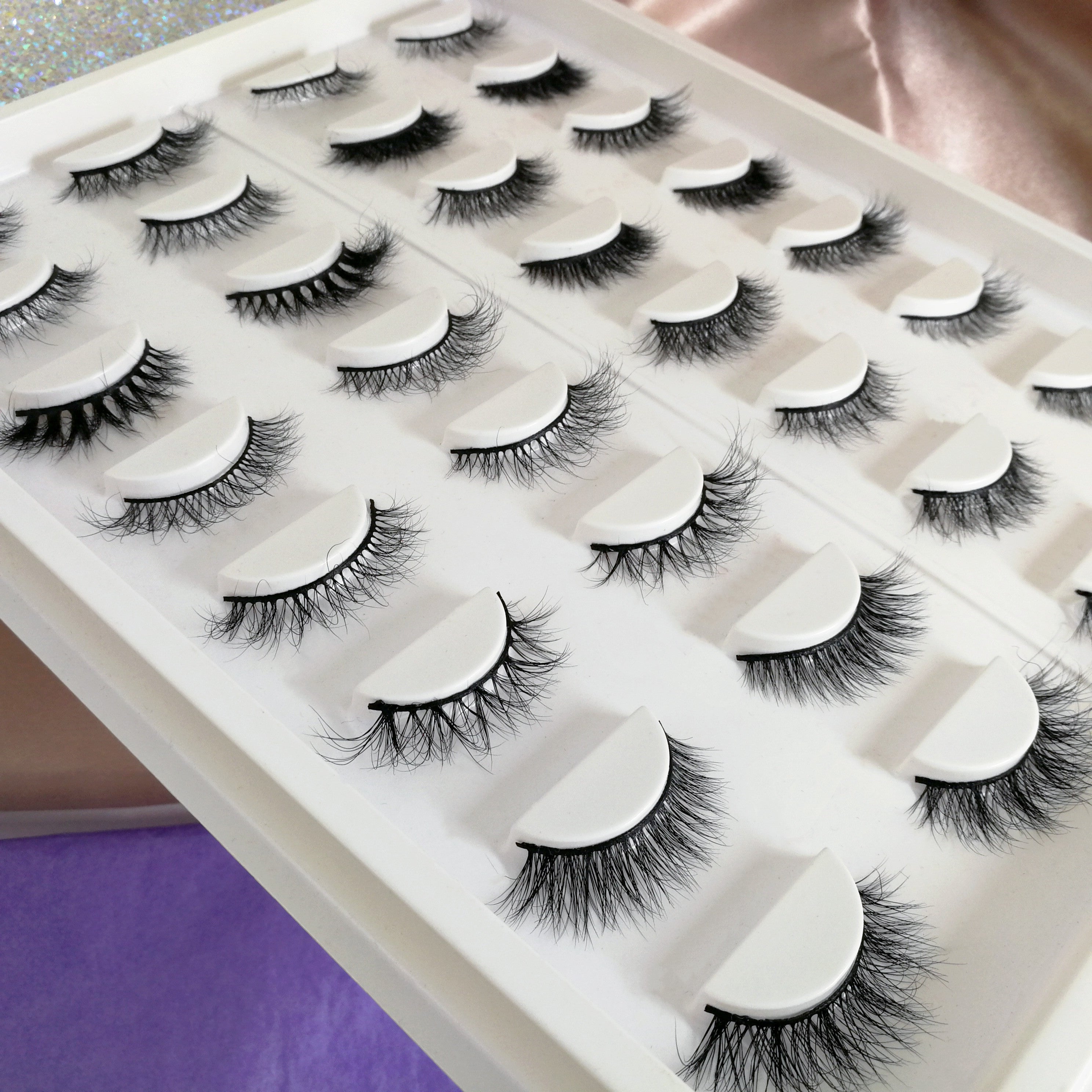 Promotion Price16 Pairs Of Short Mink Eyelashes Set